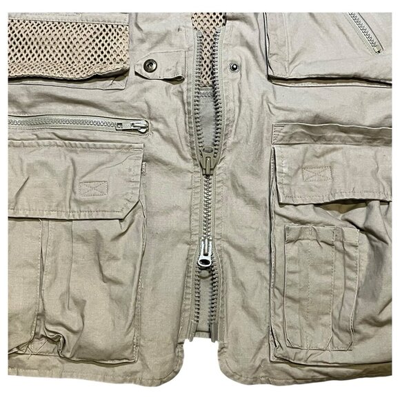 Banana Republic Men Safari Travel Vest Photographer Fishing Cargo 16+ Pockets L - Picture 2 of 16